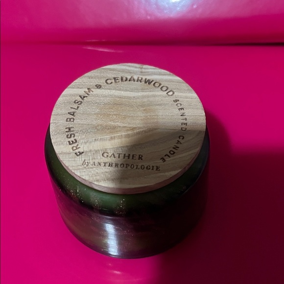 Anthropologie Fresh Balsam Candle with Wooden Lid - Picture 1 of 3